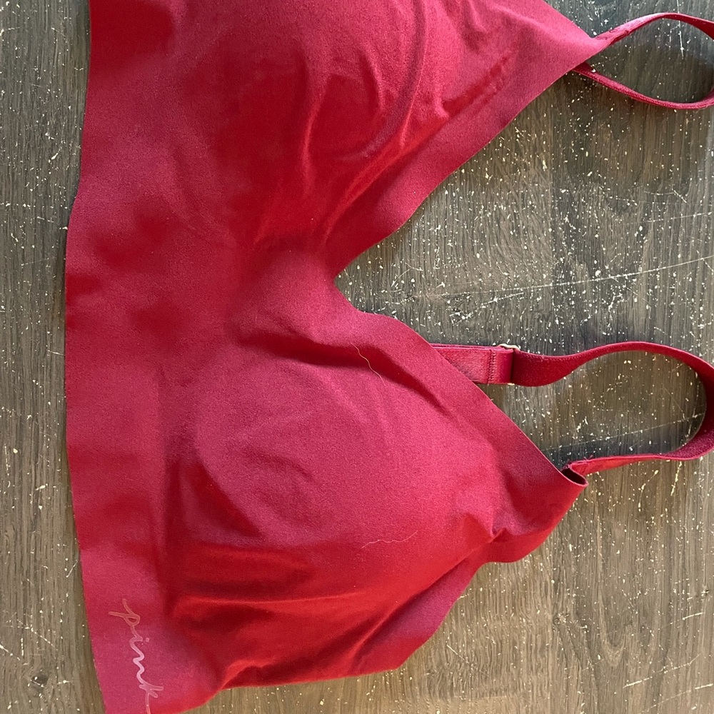 Red Medium PINK Bralette with Cups